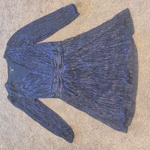 WHBM Navy Blue Shimmer Dress Medium Runs Large